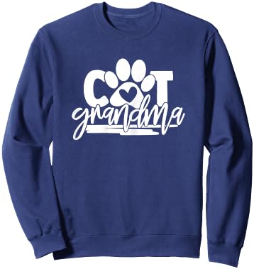 Cat Grandma Shirt for Kitten Cats Lover Grandma Sweatshirt - Sweatshirt | Navy