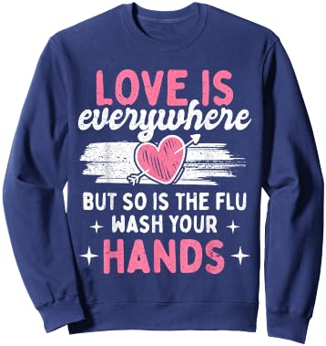 Vintage Flu Season Wash Your Hands Anti-Germ Sweatshirt - Sweatshirt | Navy