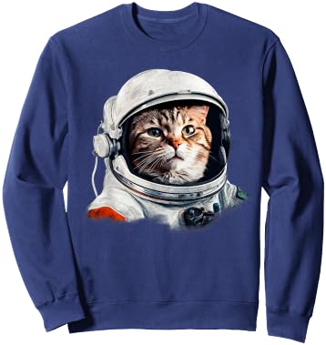 Funny Cat Astronaut Costume Space Cats Owner Sweatshirt - Sweatshirt | Navy