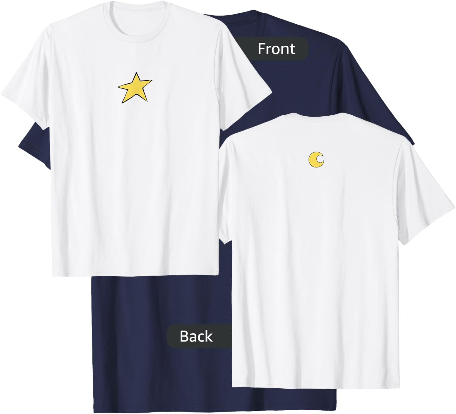 Ping Pong the Animation Peco Sun (star) Moon Anime T-Shirt - T-Shirt | Navy