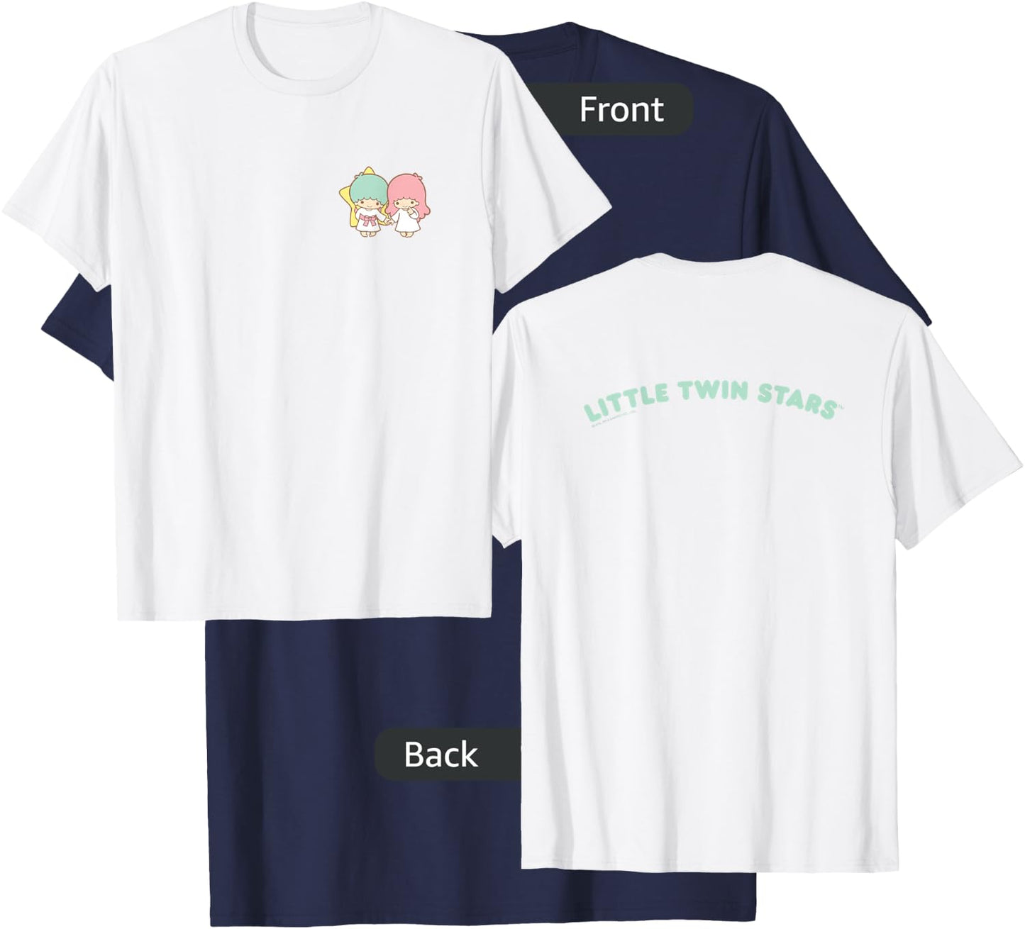 Little Twin Stars Front and Back Logo Shirt T-Shirt - T-Shirt | Navy