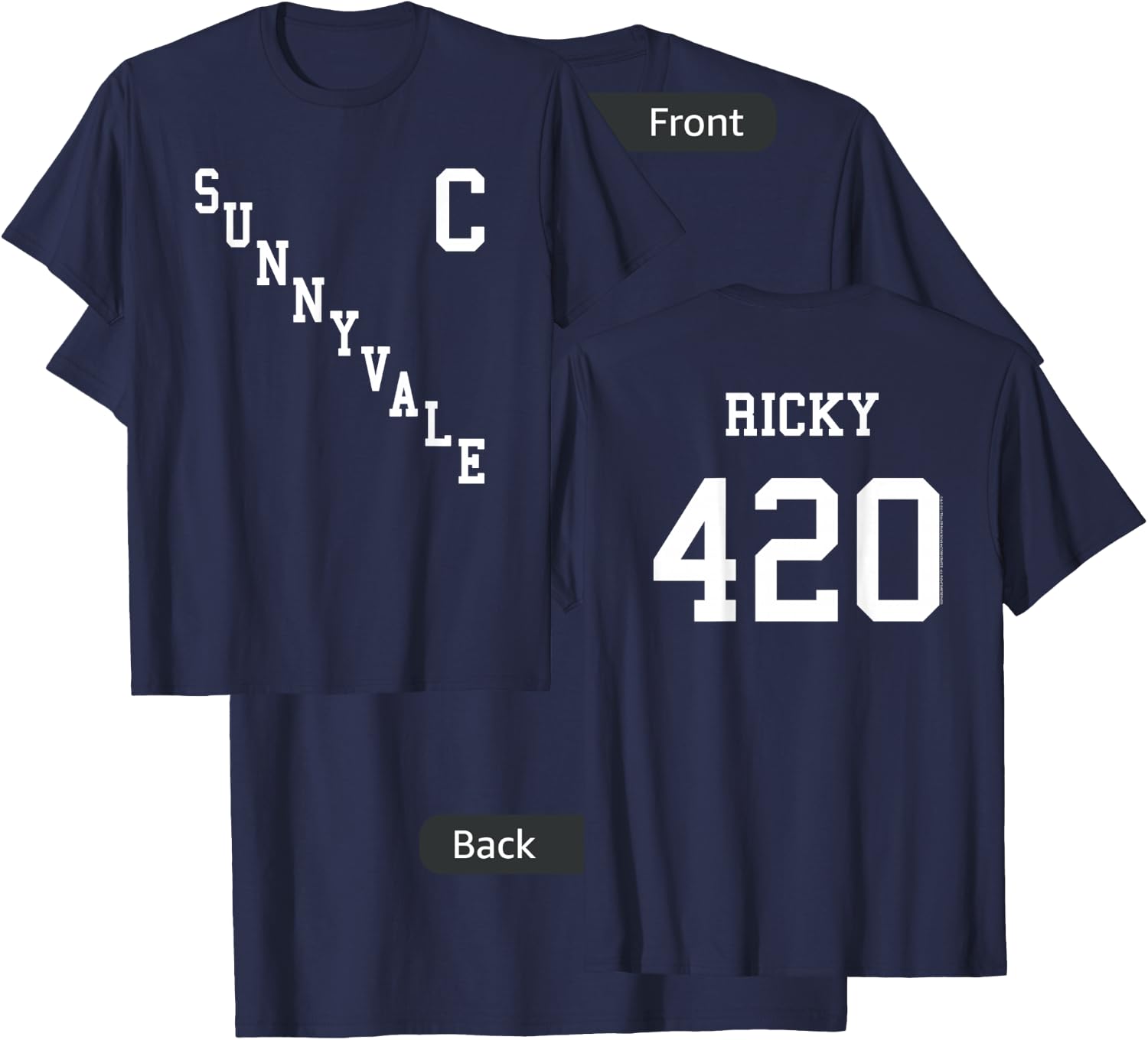 Trailer Park Boys Sunnyvale Hockey Jersey Front & Back T-Shirt - T-Shirt | Navy