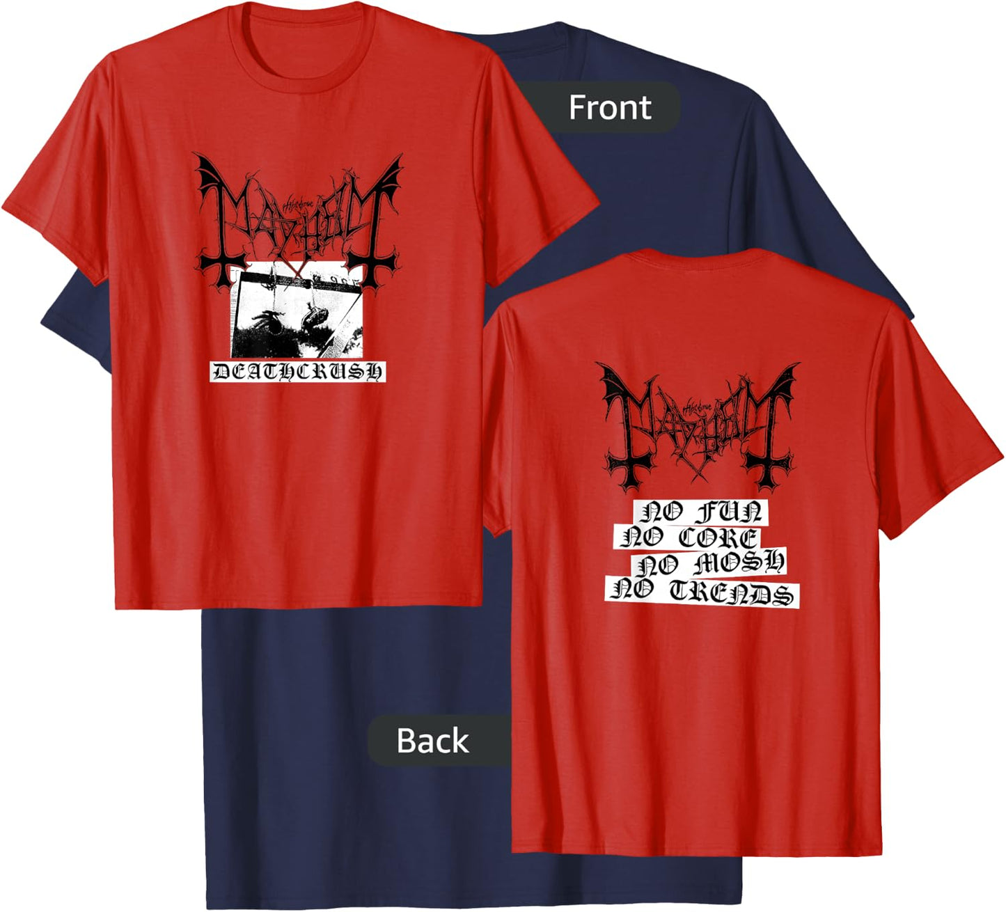 Mayhem - Official Merchandise - Deathcrush T-Shirt - T-Shirt | Navy