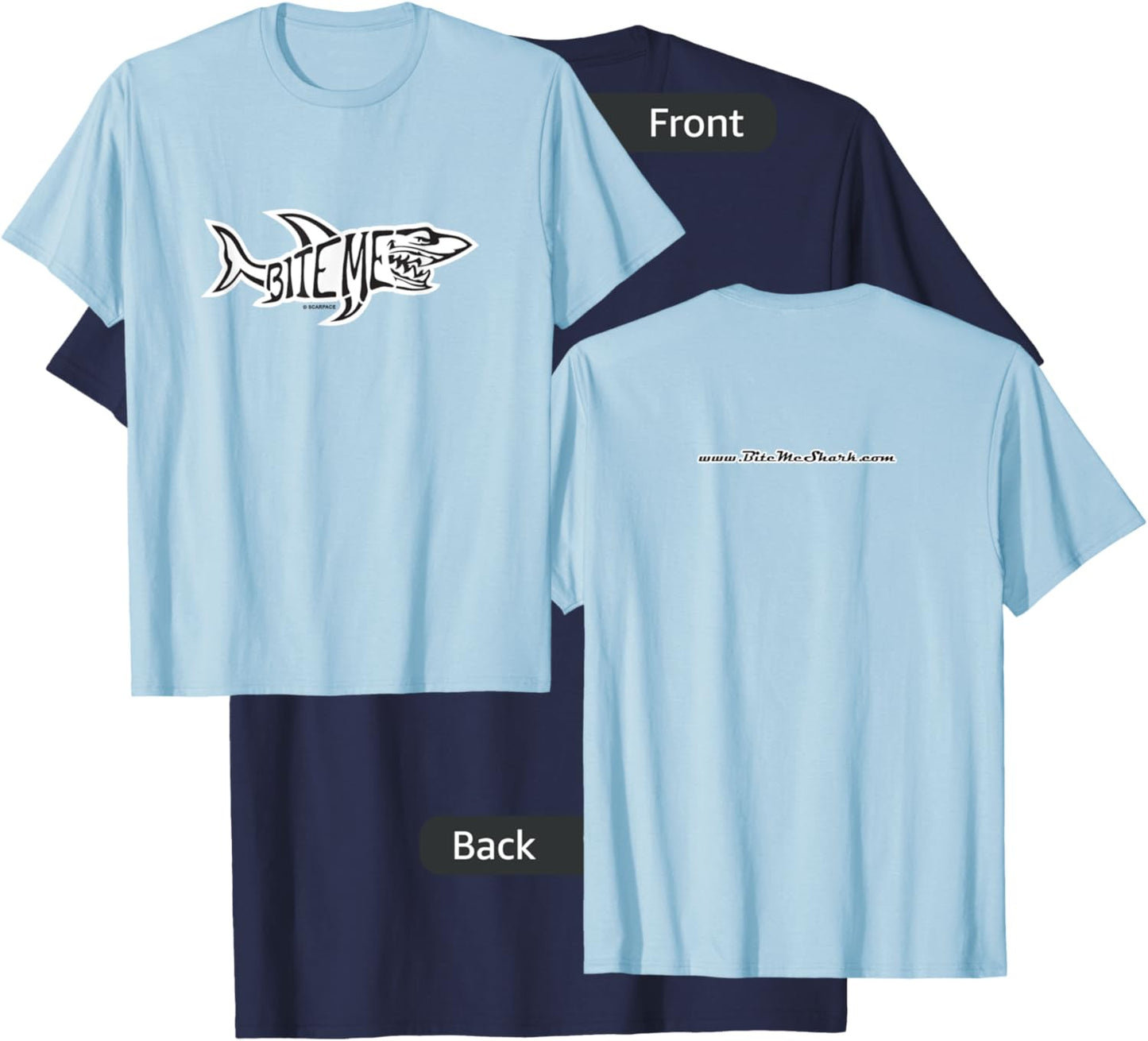 Original Bite Me Shark, Official Classic Retro Fishing T-Shirt - T-Shirt | Navy