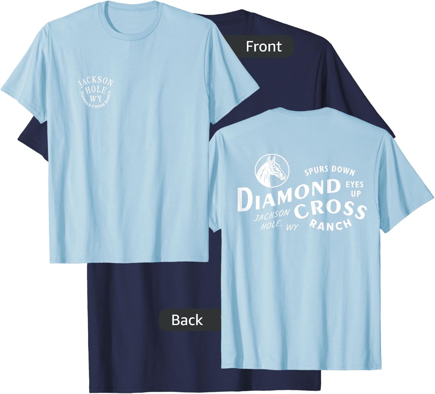 Jackson Hole 2018 Spurs Down, Eyes Up Classic T-Shirt - T-Shirt | Navy
