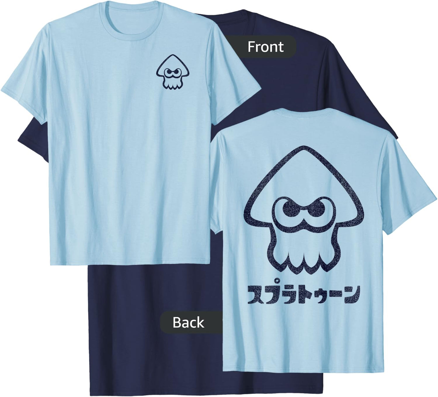 Nintendo Splatoon Squid Left Chest Graphic T-Shirt - T-Shirt | Navy