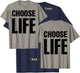 Choose Life on Front + Choose Life on Back T-Shirt - T-Shirt | Navy