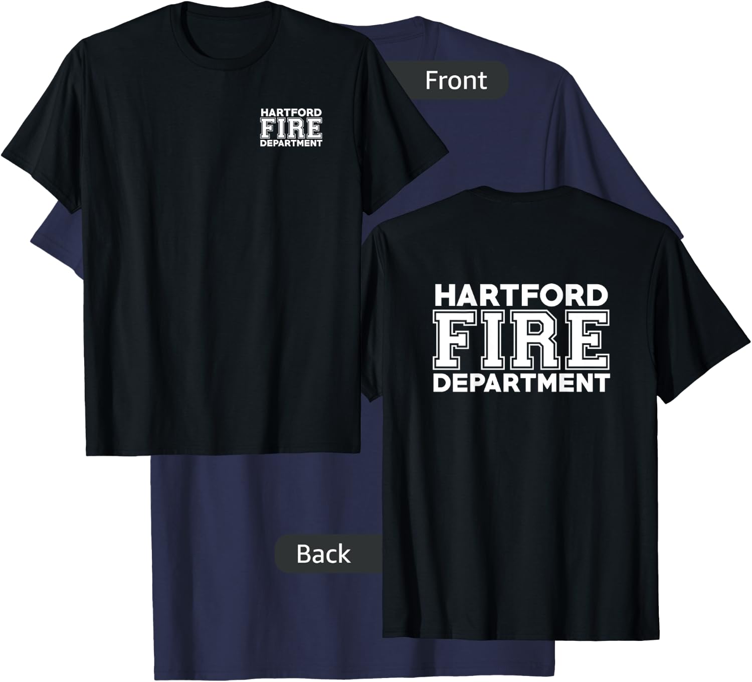 City of Hartford Fire Rescue Connecticut Firefighter T-Shirt - T-Shirt | Navy
