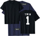 TWIN 1 shirt funny matching adult kid jersey identical twin T-Shirt - T-Shirt | Navy