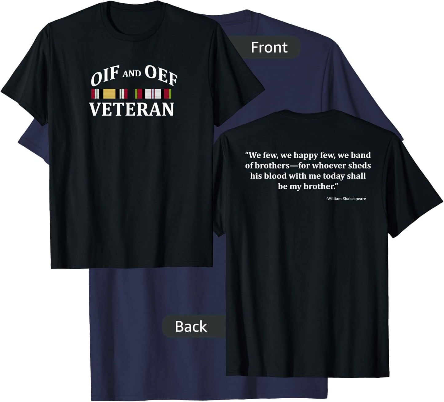 OIF and OEF Veteran Veteran's Day T-Shirt - T-Shirt | Navy