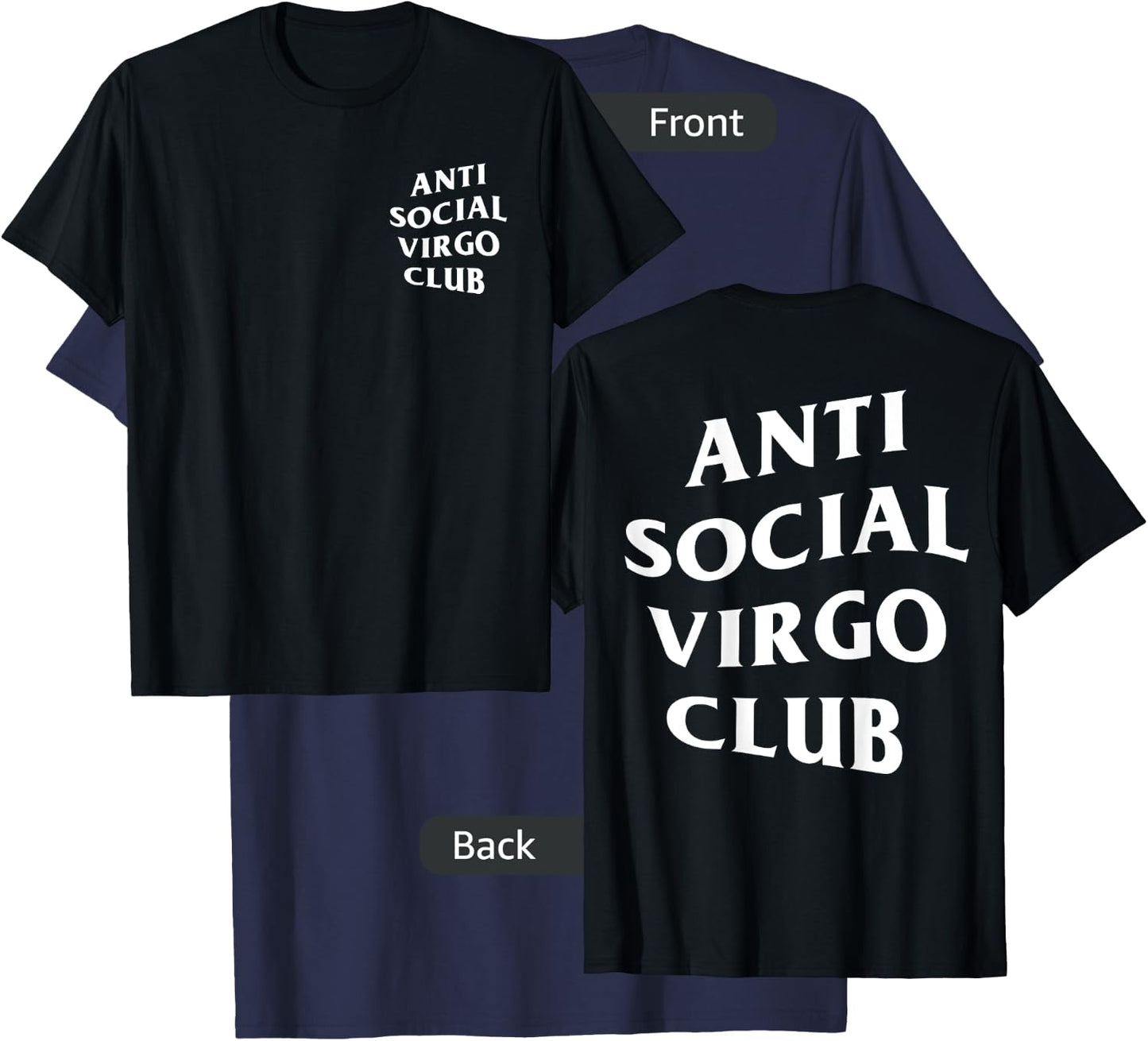 anti social Virgo club introvert birth sign virgo zodiac T-Shirt - T-Shirt | Navy