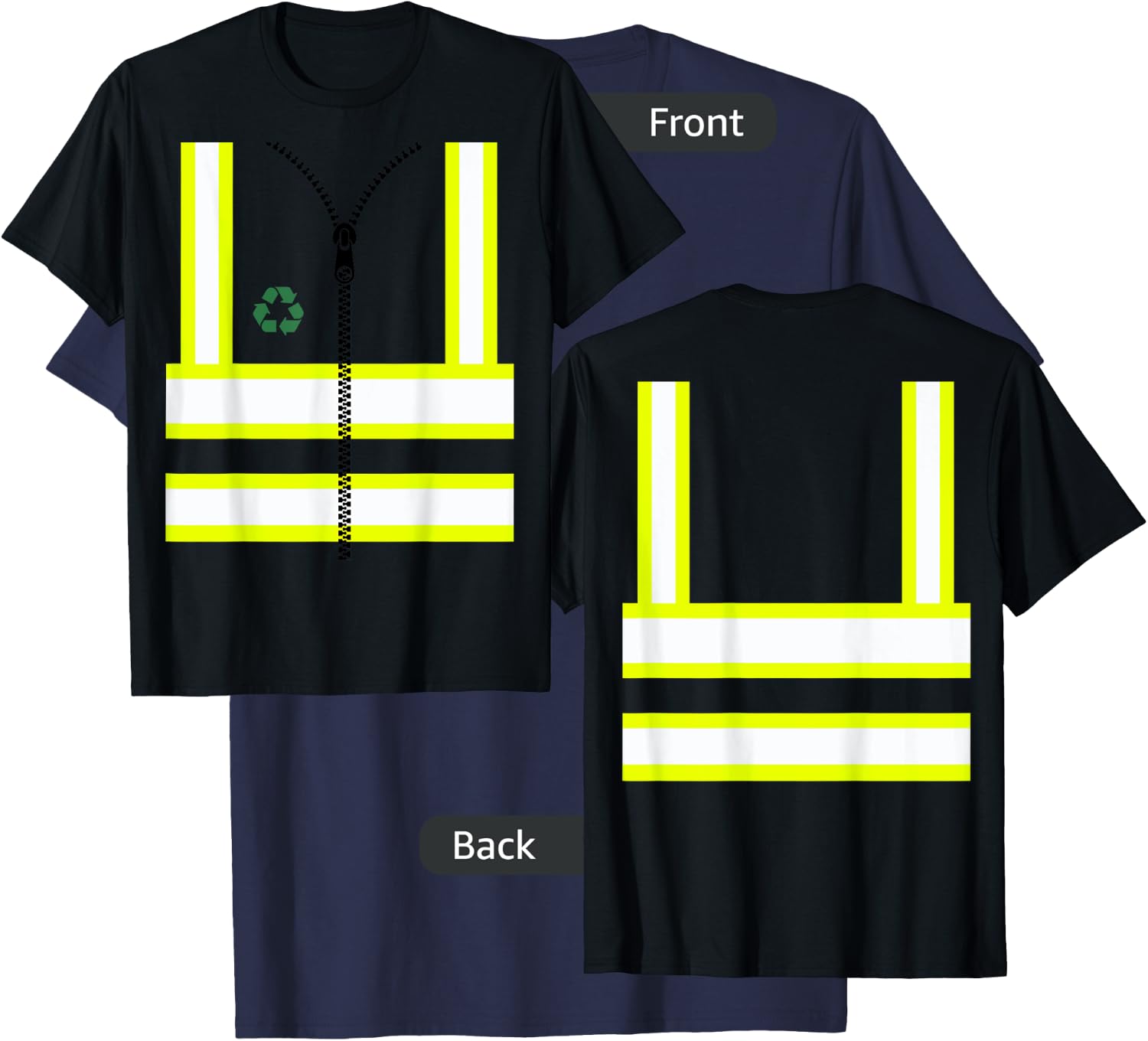 Kids Garbage Man Uniform Trash Truck Halloween Costume Boy's T-Shirt - T-Shirt | Navy