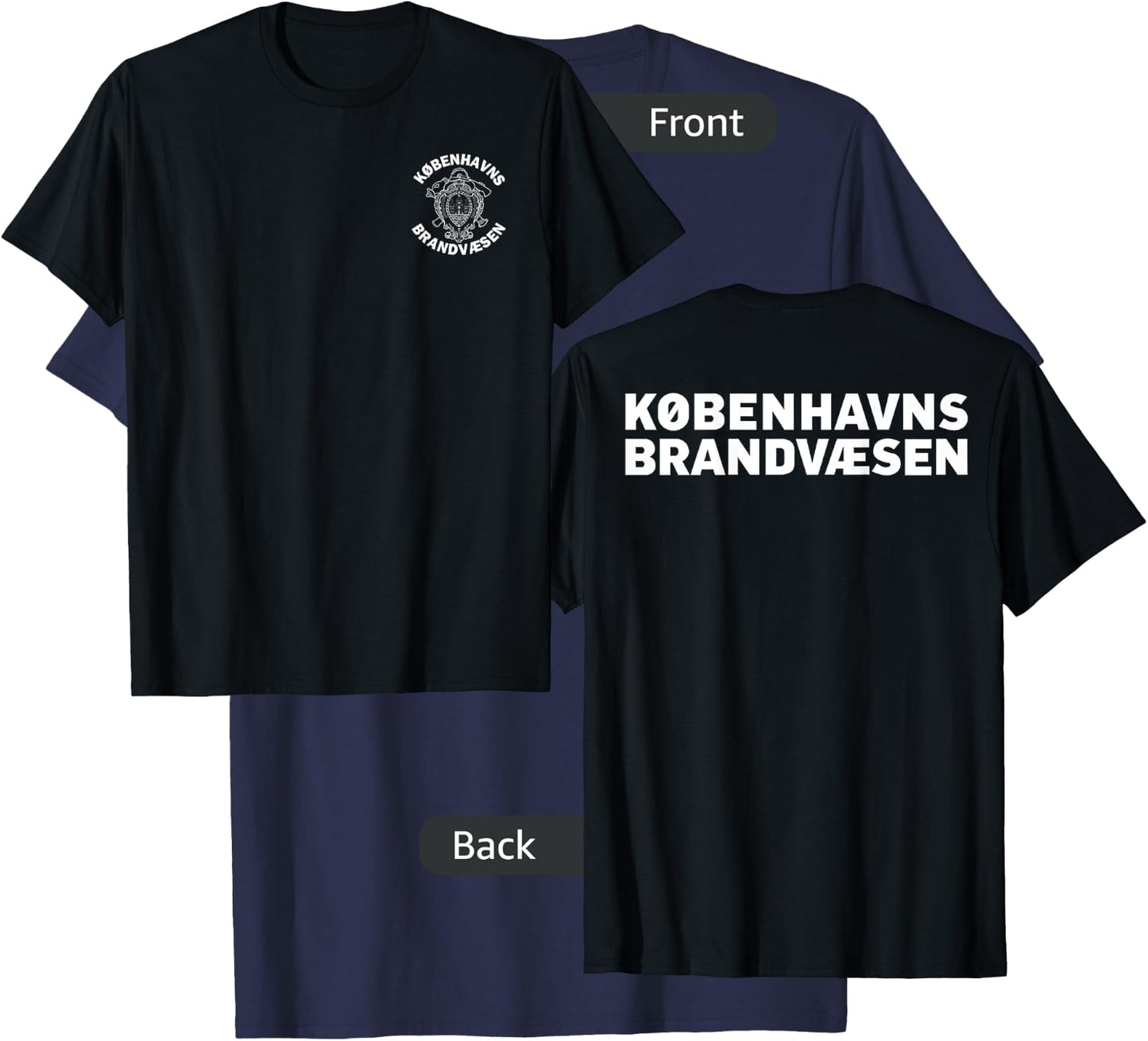 Danish Copenhagen Fire Department Firefighter T-Shirt - T-Shirt | Navy