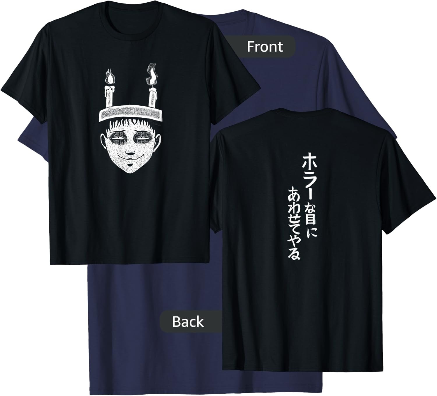Junji Ito Souichi Candles T-Shirt - T-Shirt | Navy