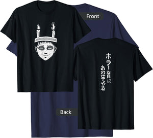Junji Ito Souichi Candles T-Shirt - T-Shirt | Navy