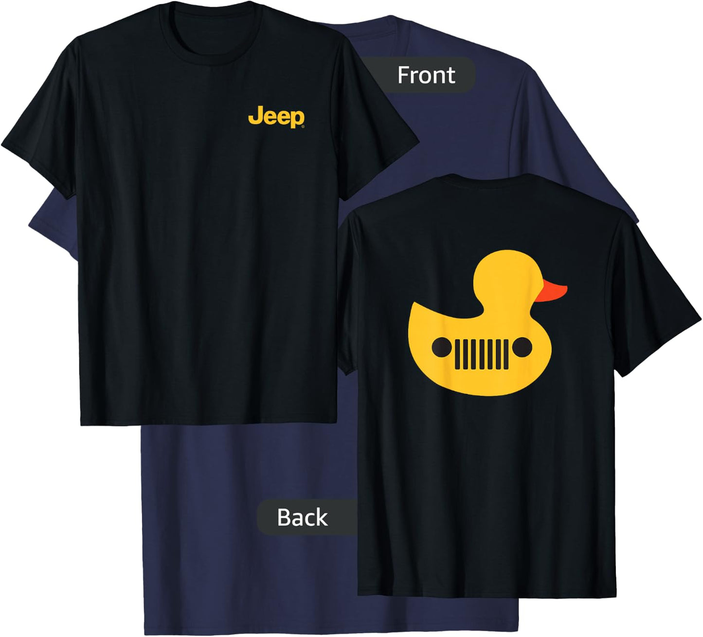 Jeep Duck (Front/Back Print) Small T-Shirt - T-Shirt | Navy