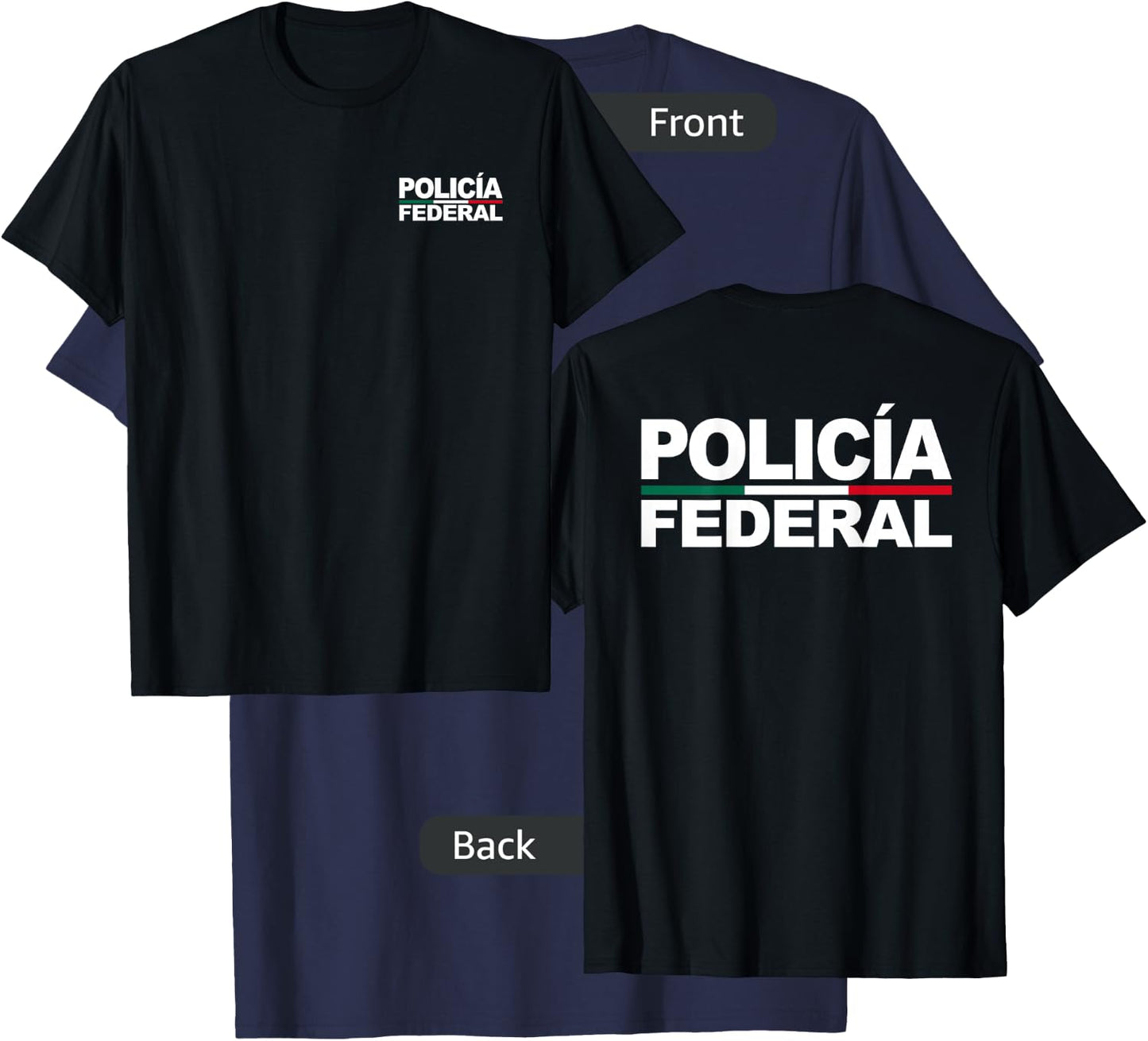 Mexico Policia Federal Mexican Police Law Costume T-Shirt - T-Shirt | Navy