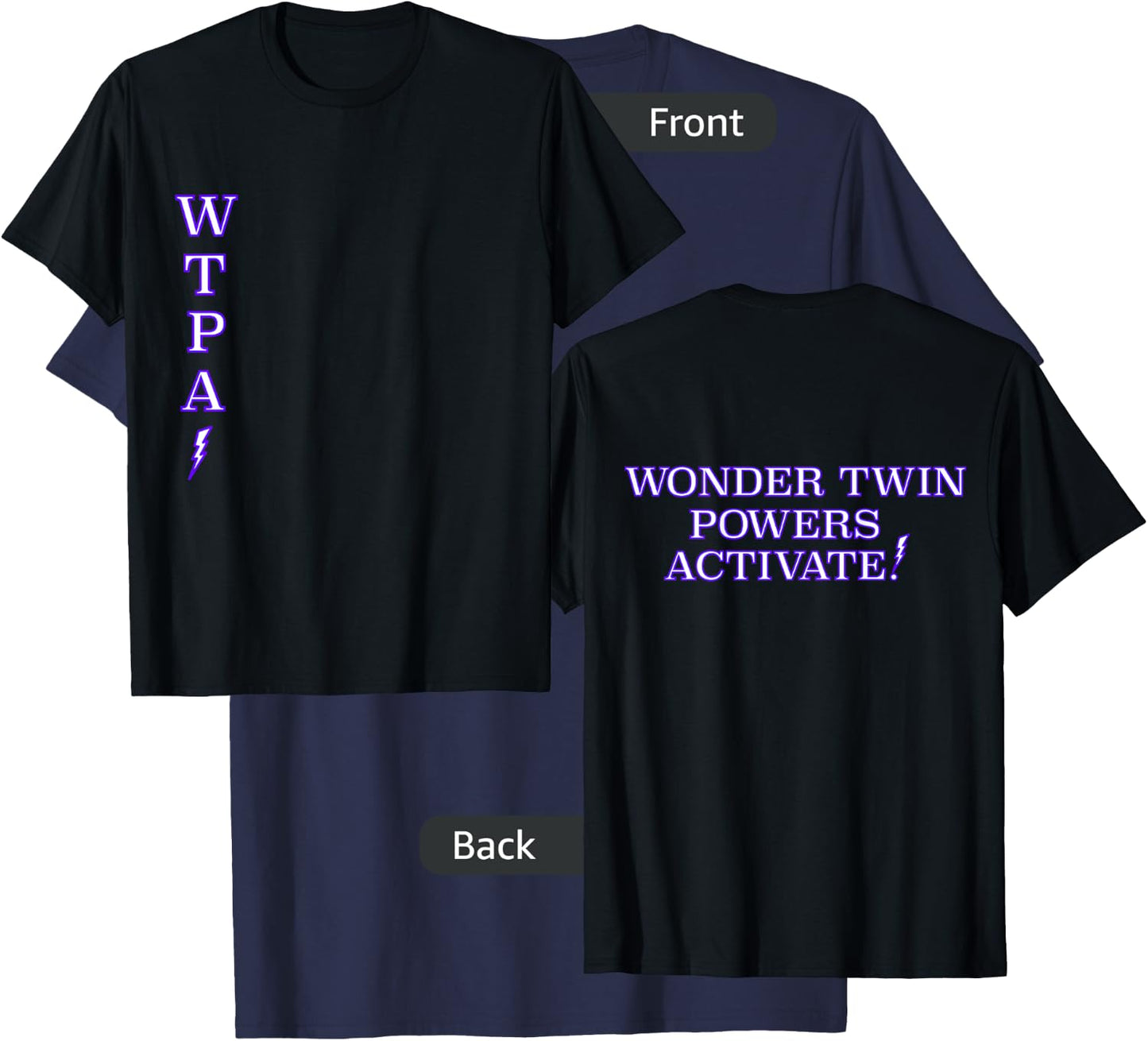 Wonder Twin Powers Activate T Shirt Identical and Fraternal T-Shirt - T-Shirt | Navy