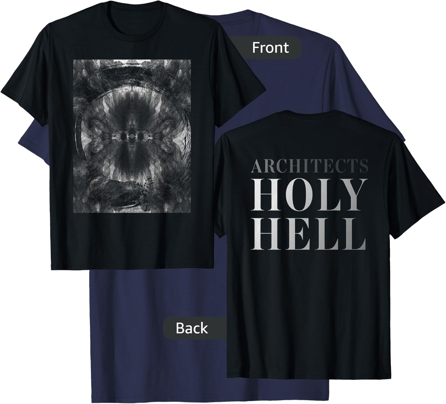 Architects - Holy Hell Album Cover - Official Merchandise T-Shirt - T-Shirt | Navy
