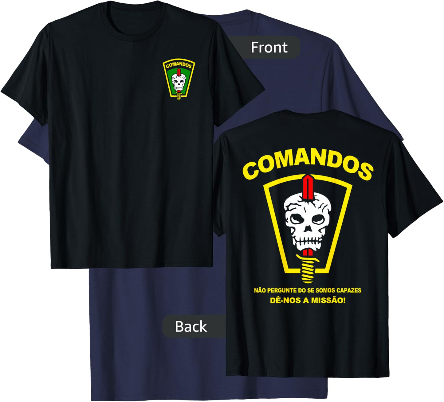 Brazil Army Comando Special Forces T-Shirt - T-Shirt | Navy