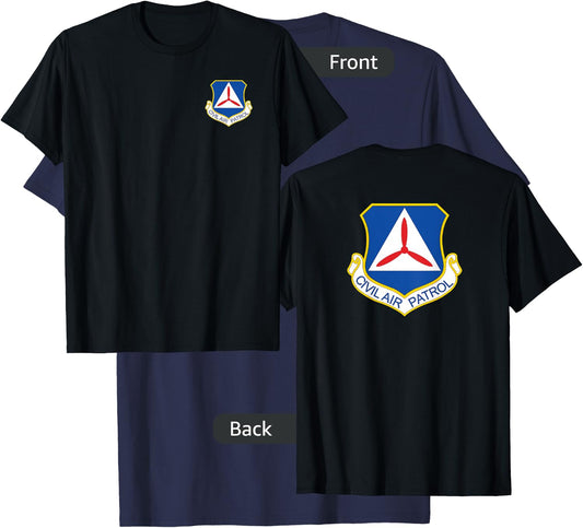 Civil Air Patrol Shirt Front Back Air Force Auxiliary T-Shirt - T-Shirt | Navy