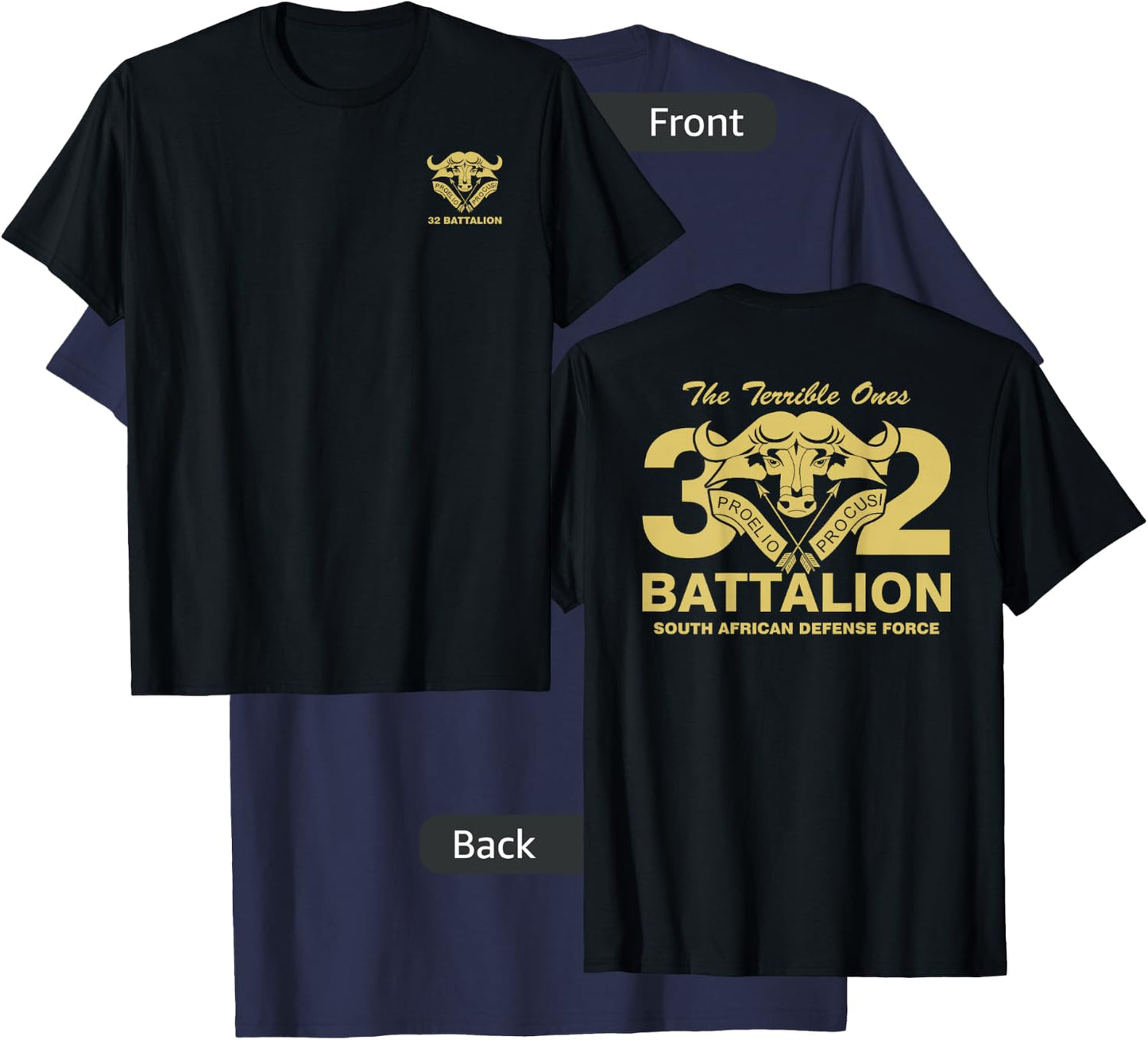 Buffalo 32 Battalion South African Army T-Shirt - T-Shirt | Navy