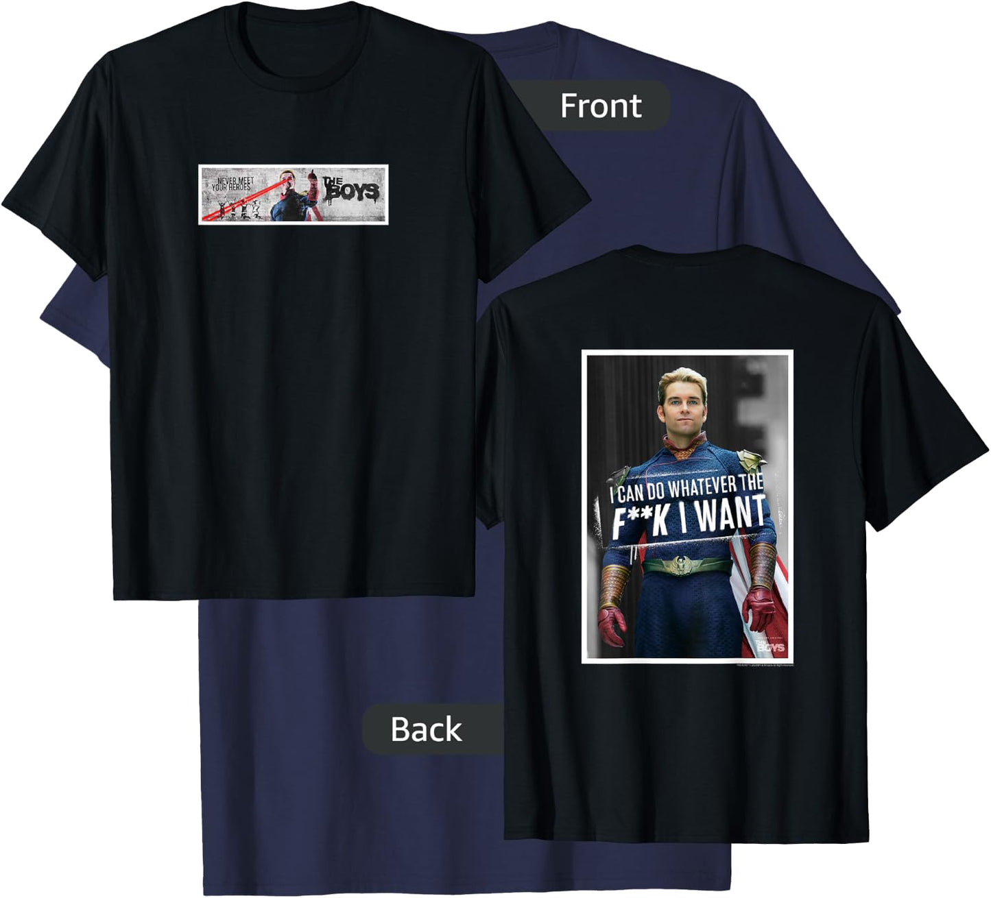 The Boys I Can Do Whatever Front and Back T-Shirt - T-Shirt | Navy