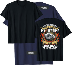 I've Been Called Lot Of Name But Papa Is My Favorite T-Shirt - T-Shirt | Navy