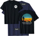 White Mountain National Forest Hiker Sunset Fade Double Side T-Shirt - T-Shirt | Navy