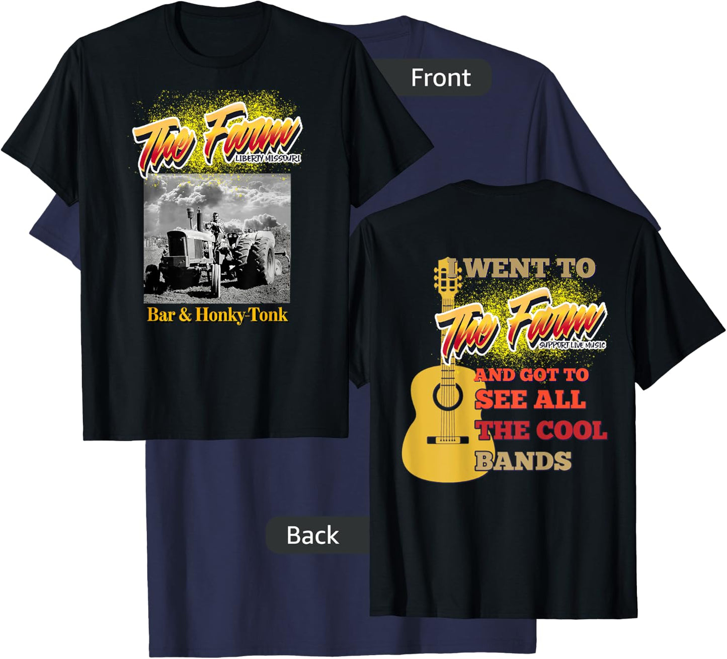 The Farm Liberty Missouri USA Live Music Bar Honky-tonk #3 T-Shirt - T-Shirt | Navy