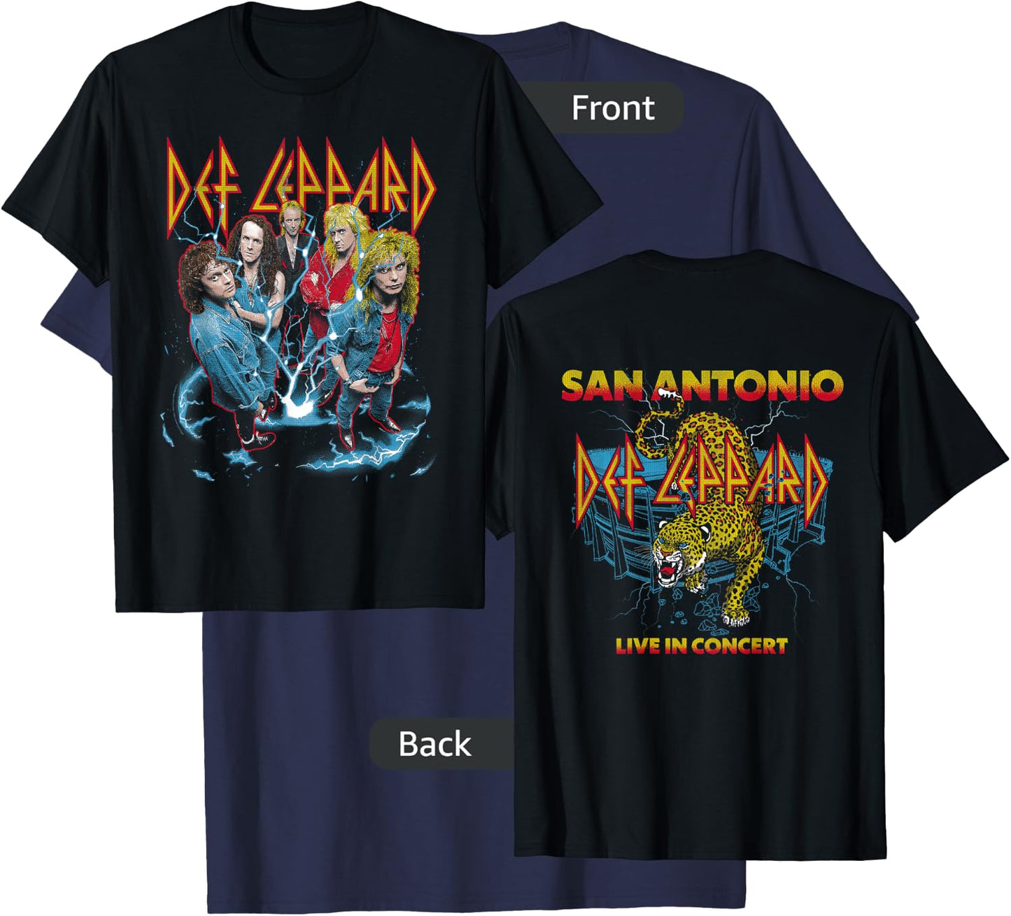 Def Leppard - Band Photo City San Antonio T-Shirt - T-Shirt | Navy
