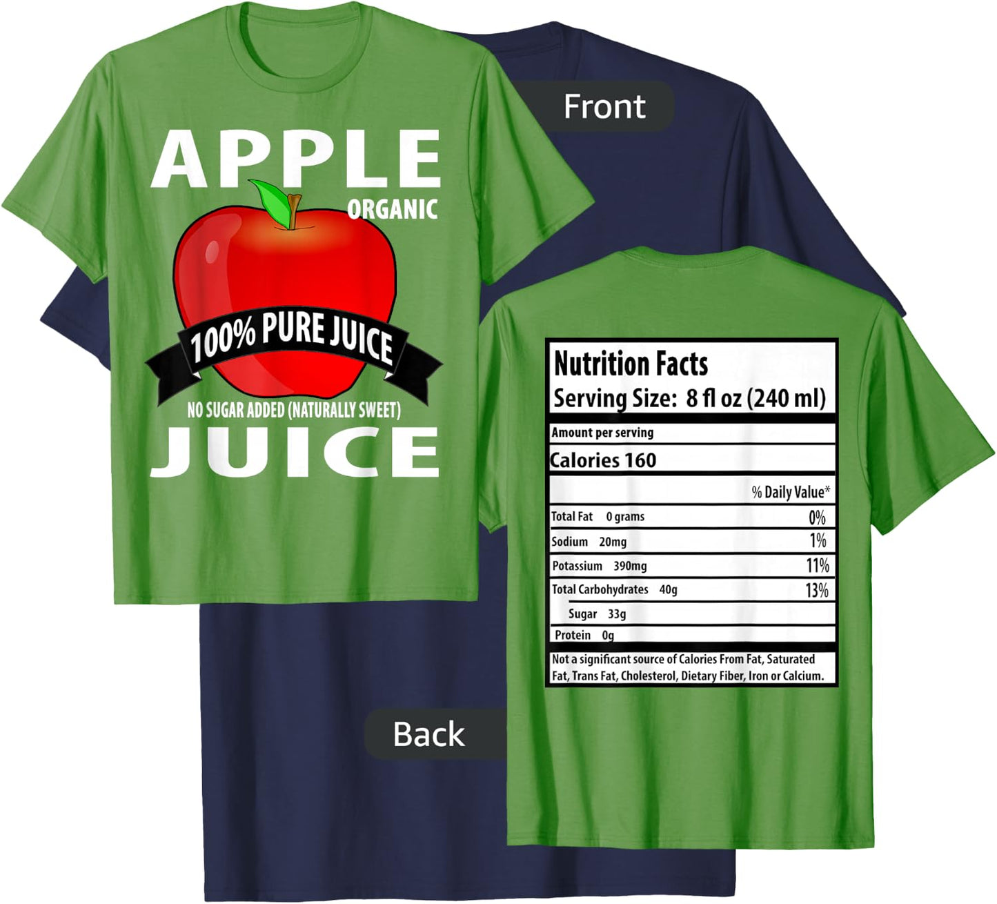Apple Juice Box: Family Halloween Costumes for 5 People T-Shirt - T-Shirt | Navy