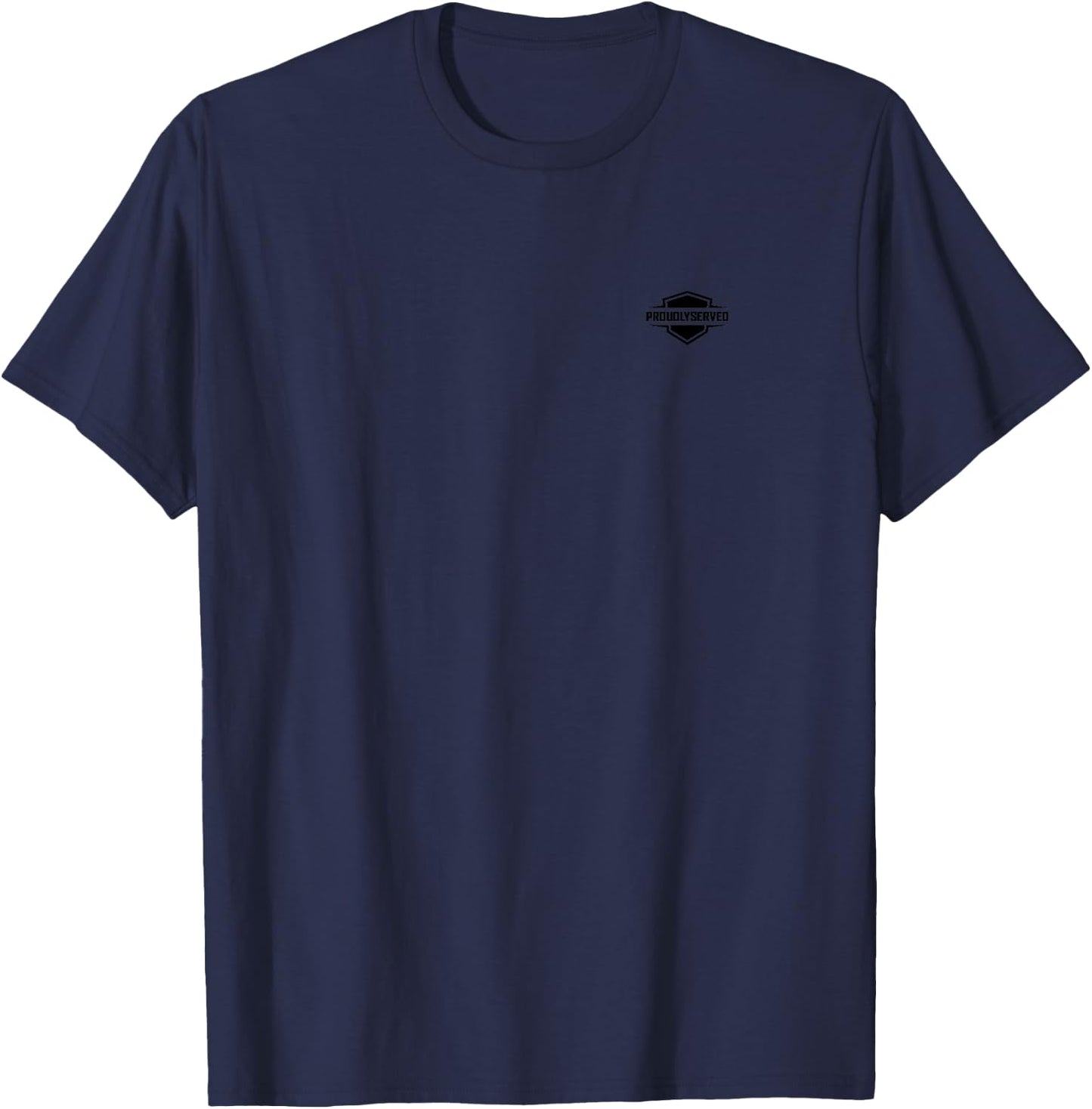 "Cold War Veteran" with vintage black U.S. Flag T-Shirt - T-Shirt | Navy