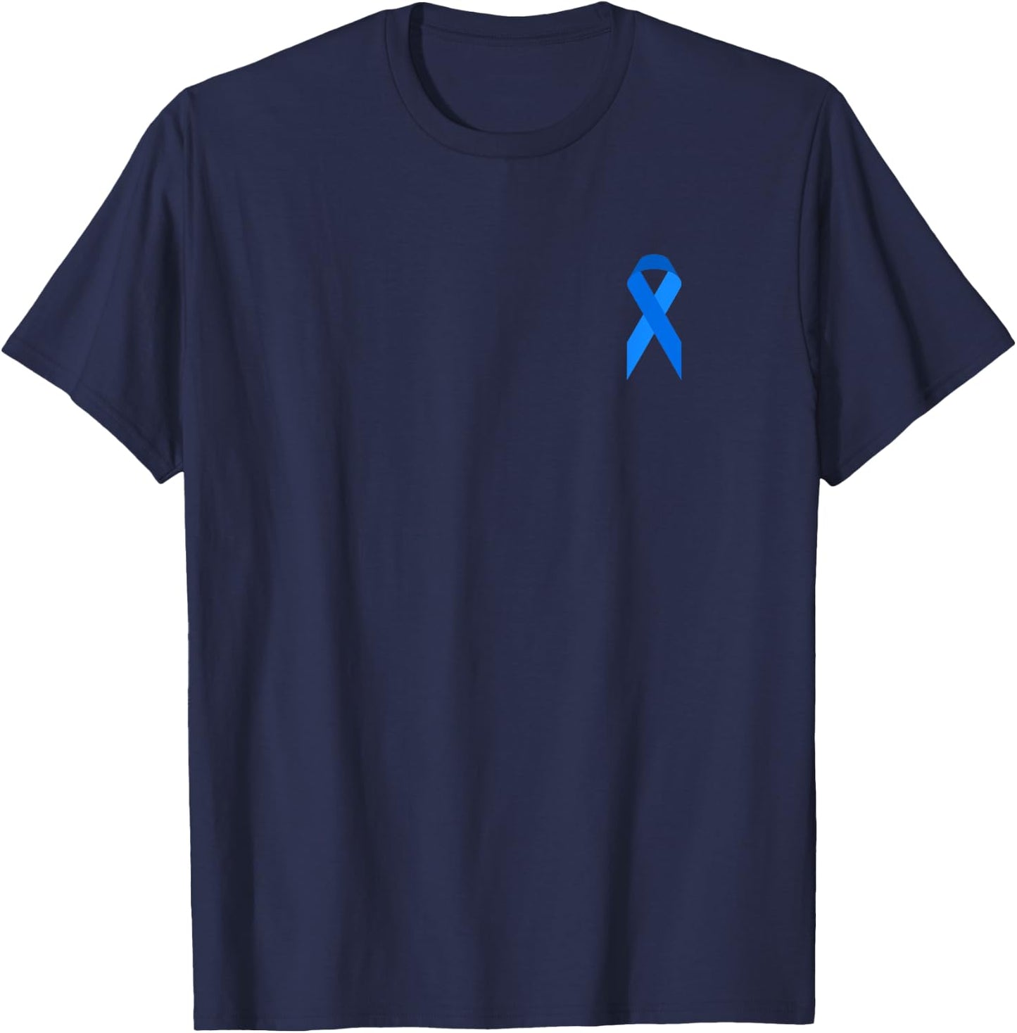 Blue Ribbon Diabetes Awareness Bow Kids Family T-Shirt - T-Shirt | Navy