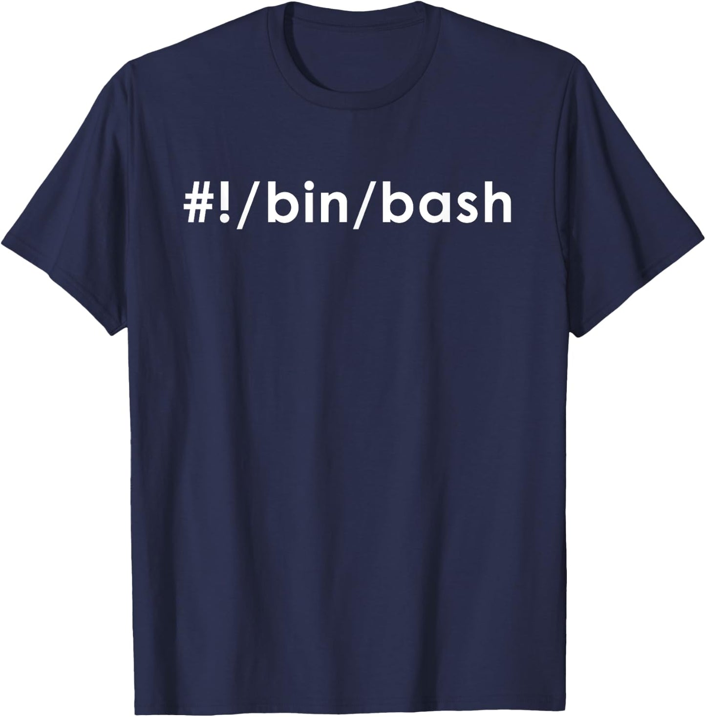 Programmer bin bash Linux Command Line Terminal Admin T-Shirt - T-Shirt | Navy