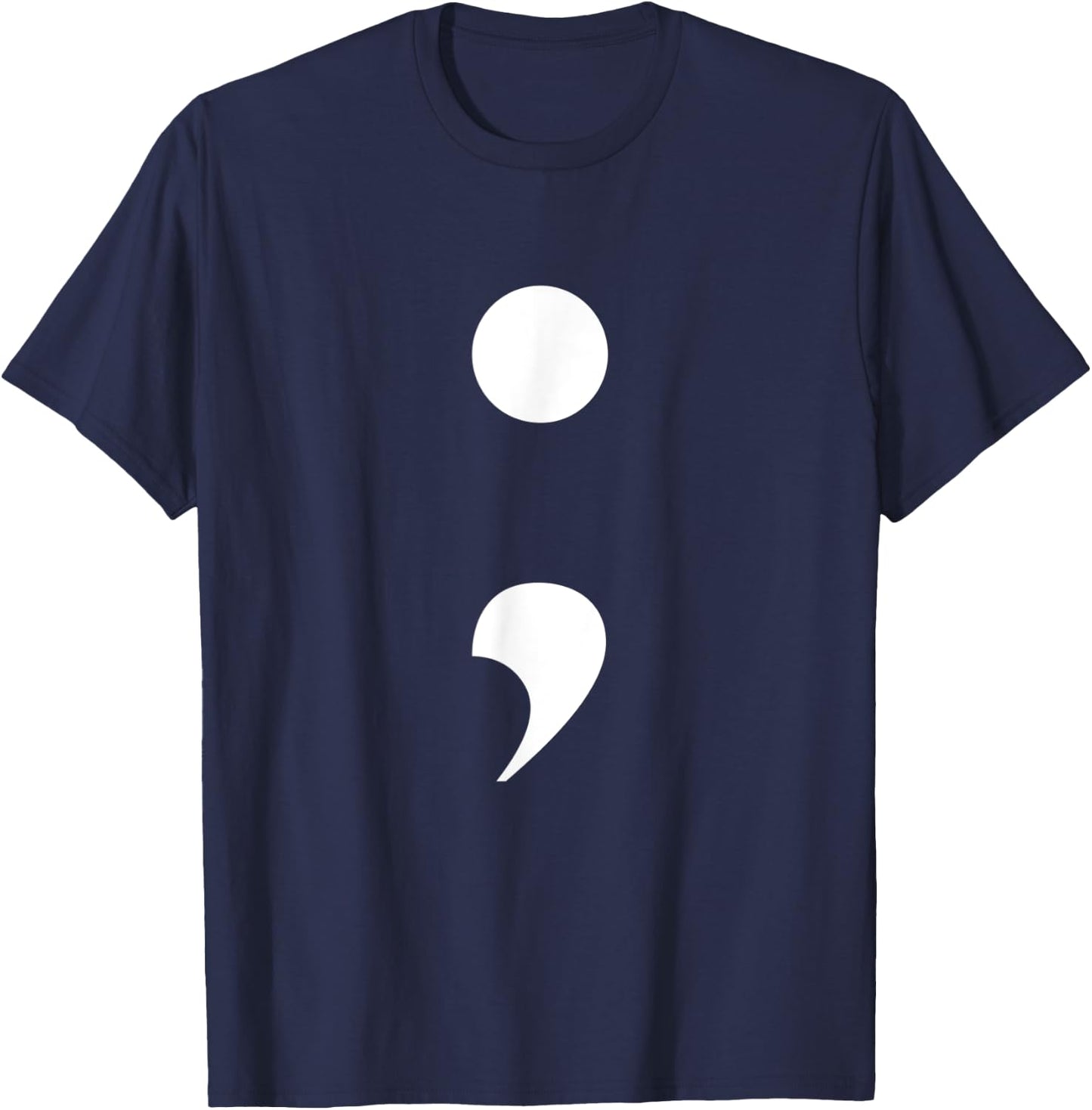 Funny Punctuation Semicolon Group Halloween Costume T-Shirt - T-Shirt | Navy