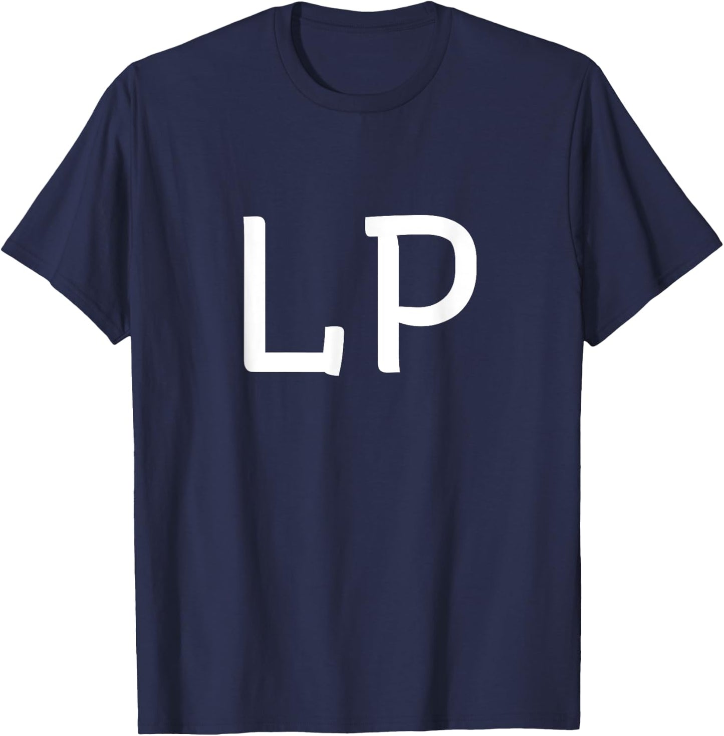 LP Two Letter Pair - Elegant Personalized Initials T-Shirt - T-Shirt | Navy