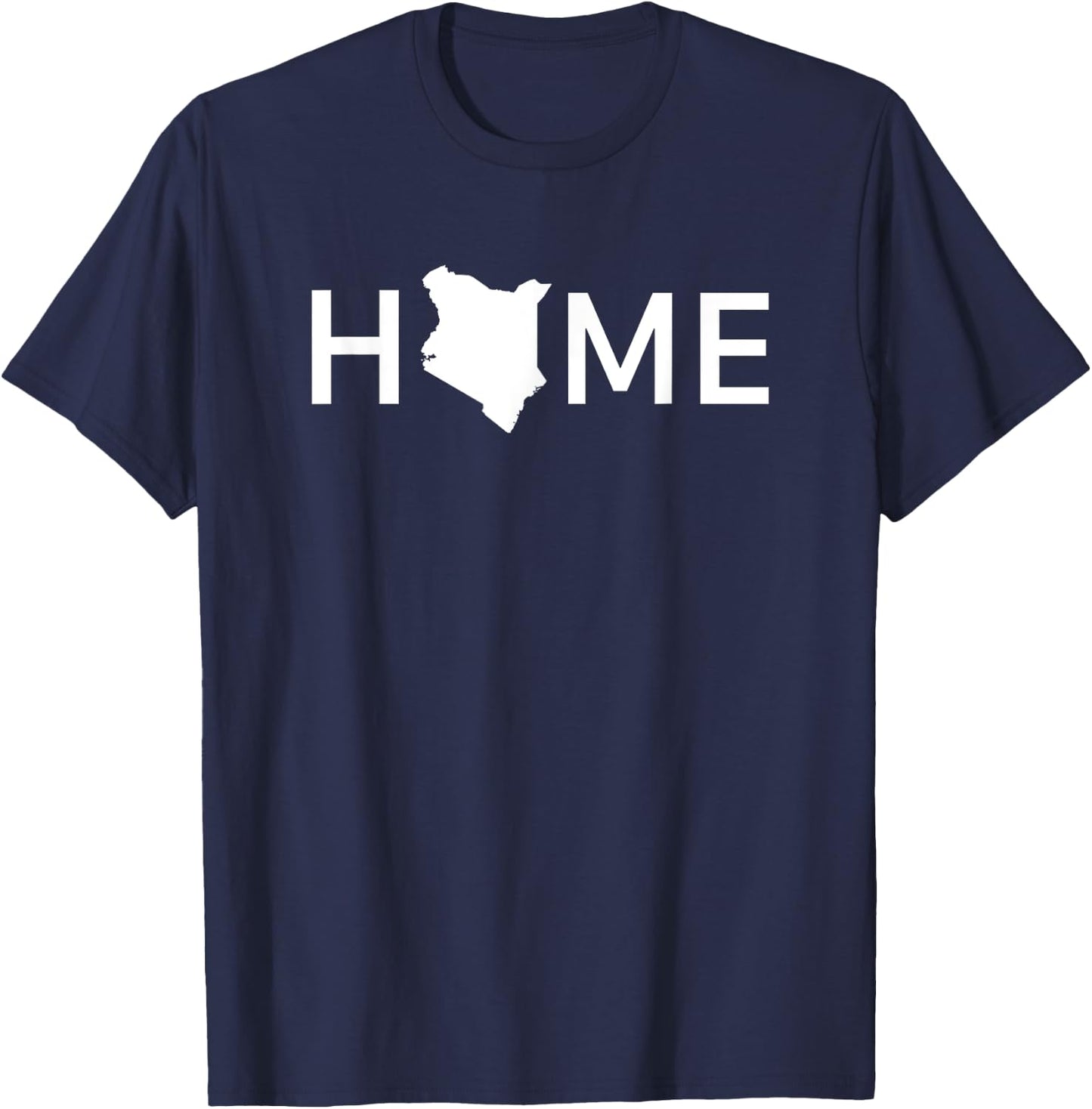 Kenya Home Country Love Outline Silhouette Africa T-Shirt - T-Shirt | Navy