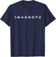 1-8-4-3-6-5-7-2 T-Shirt - T-Shirt | Navy