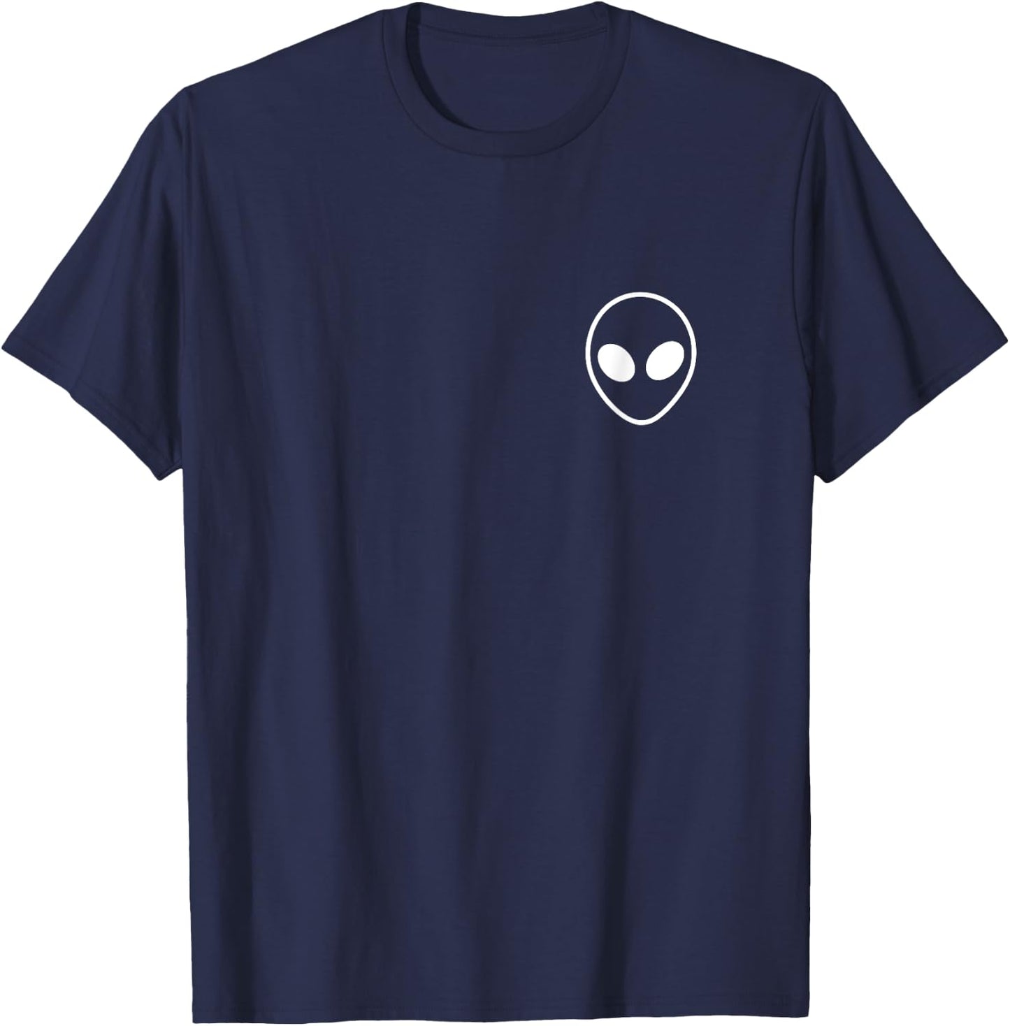 Alien Head - UFO - Minimalistic "Pocket Design" - Classic T-Shirt - T-Shirt | Navy
