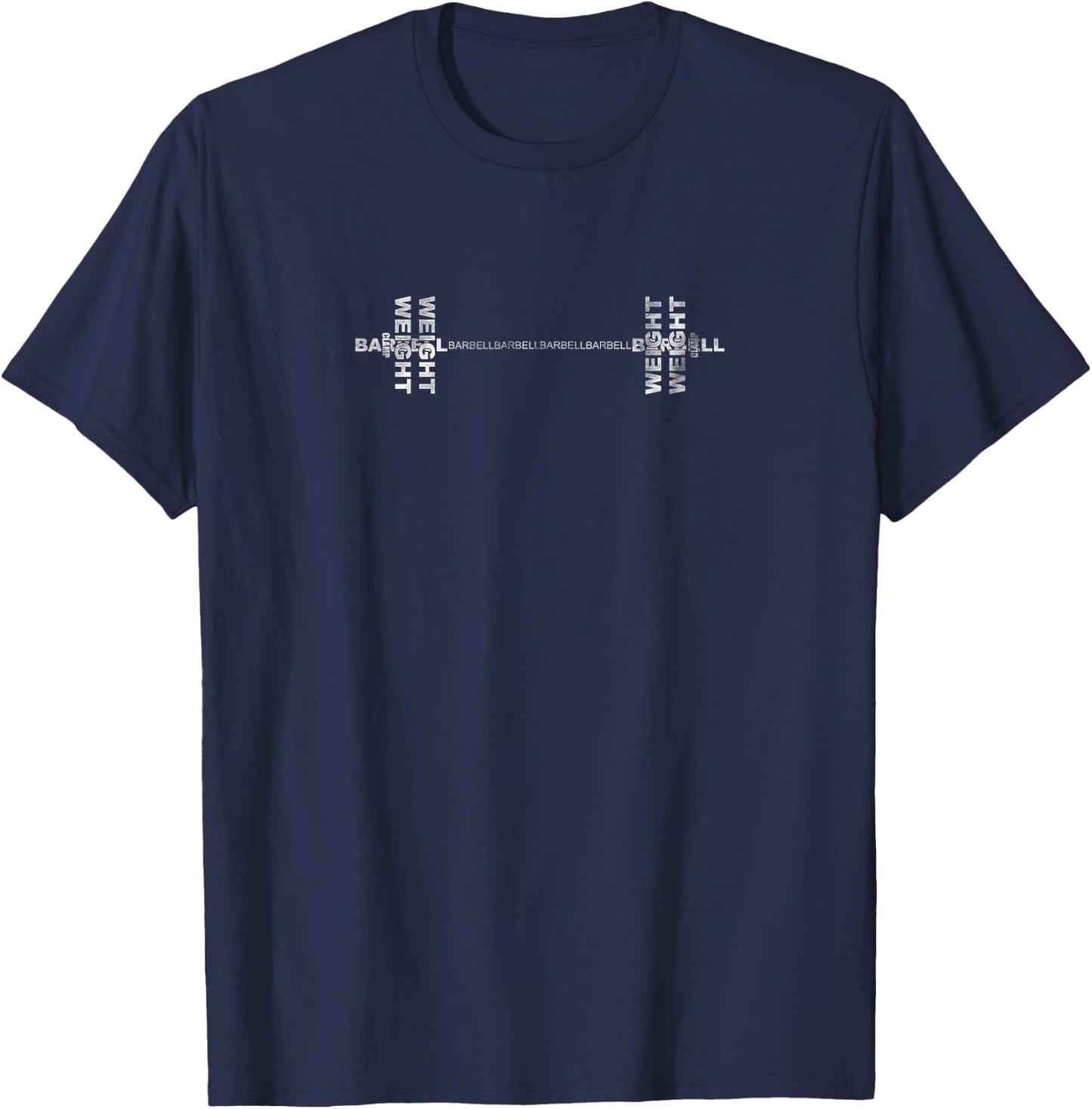 Barbell Anatomy T Shirt Weight Lifting Gym Fitness T-Shirt - T-Shirt | Navy
