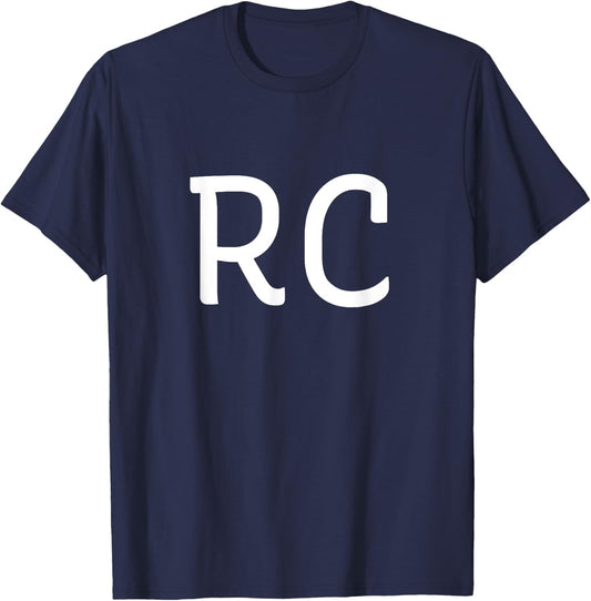 RC Two Letter Pair - Elegant Personalized Initials T-Shirt - T-Shirt | Navy