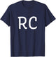 RC Two Letter Pair - Elegant Personalized Initials T-Shirt - T-Shirt | Navy
