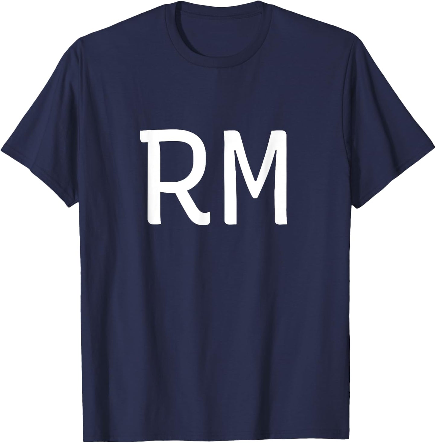 RM Two Letter Pair - Elegant Personalized Initials T-Shirt - T-Shirt | Navy