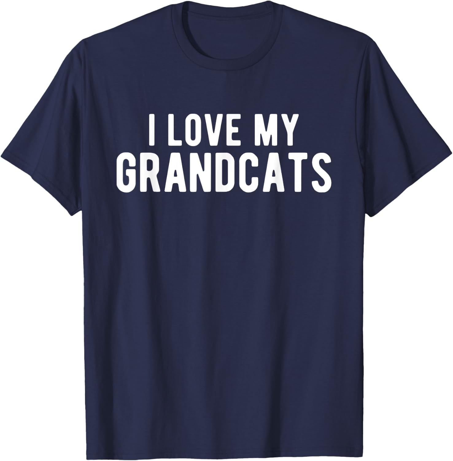 I Love My Grandcats T-Shirt - T-Shirt | Navy
