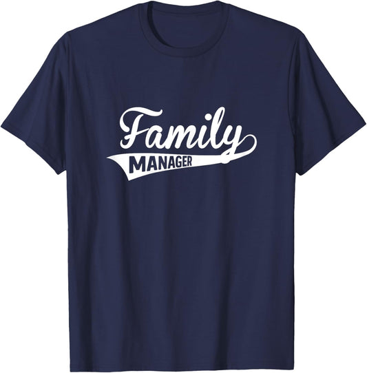 Mom Family Manager Funny Mother's Day T-Shirt - T-Shirt | Navy