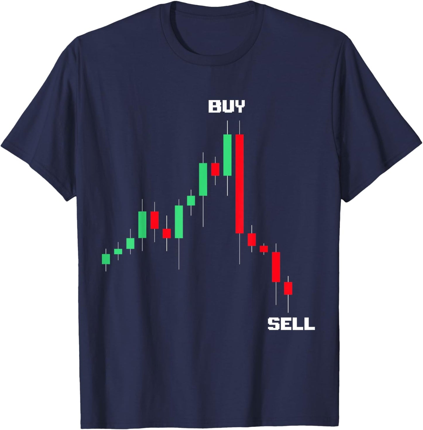 Buy High Sell Low Funny Crypto Holder Investing Day Trader T-Shirt - T-Shirt | Navy