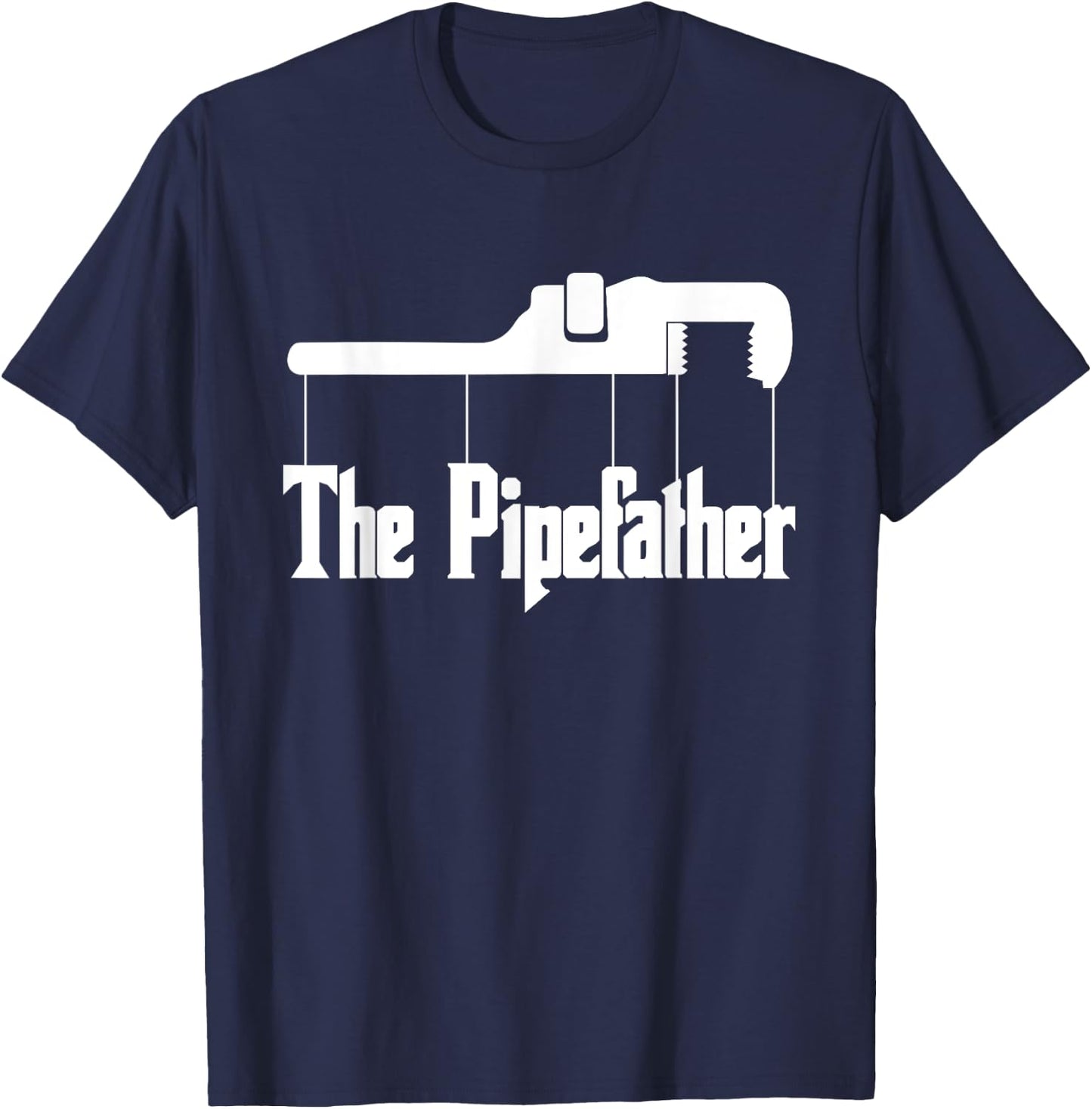 Funny Plumber Pipefather Heating construction Craftsman T-Shirt - T-Shirt | Navy
