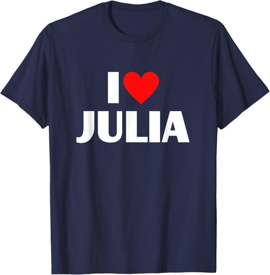 I Love Julia - I Heart Julia T-Shirt - T-Shirt | Navy
