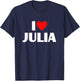 I Love Julia - I Heart Julia T-Shirt - T-Shirt | Navy